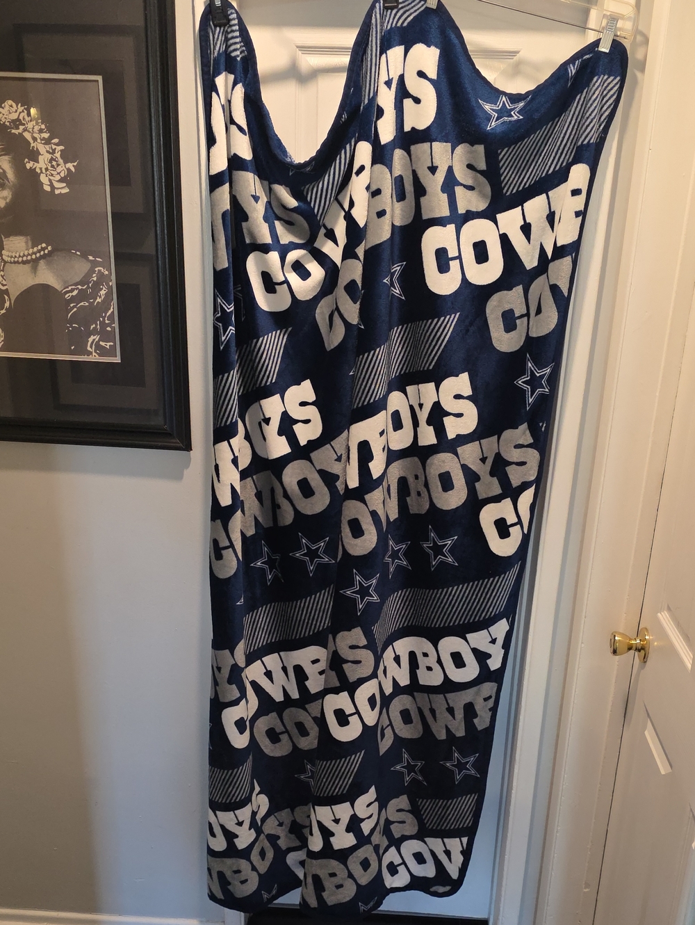 Kids Navy Blue Cowboys Blanket